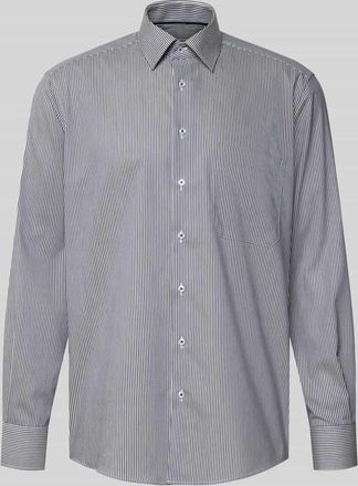 Eterna Comfort Fit Business-Hemd aus Baumwolle mit Kentkragen in Marine, Größe 40