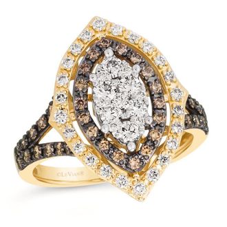 Le Vian Ladies Composite Center Rings set in 14K Strawberry Gold