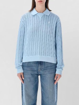 Polo Ralph Lauren knit top crew neck collar detail