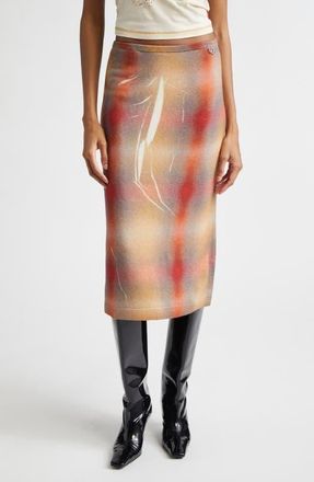 Diesel M-Cherie Wool Midi Sweater Skirt in Red at Nordstrom, Size X-Small