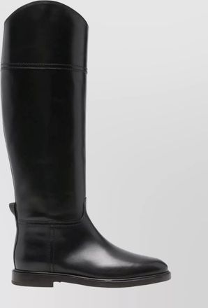 Brunello Cucinelli knee high leather riding footwear