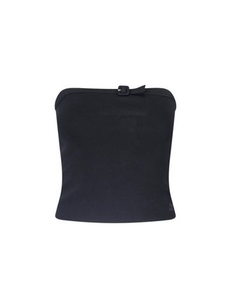 Courr&egrave;ges Top Buckle Knit Bustier