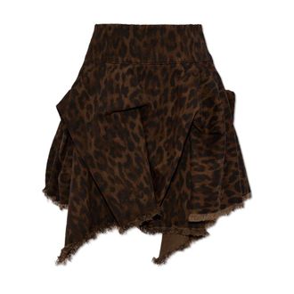 AllSaints Denim Skirts, female, Brown, Size: 2XS Crissy Denim Skirt