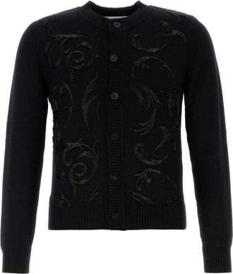 Ernest W. Baker Wollen Cardigan - Heren - Vesten - Zwart - XL - Wol - Truien & Vesten