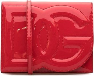 Dolce & Gabbana Cross Body Bags, female, Red, Size: ONE SIZE Logo Crossbody