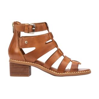 Pikolinos Casual Kameel Leren Dames Sandalen - Dames - Sandalen met hakken - Bruin - 36 EU - Leer - Schoenen