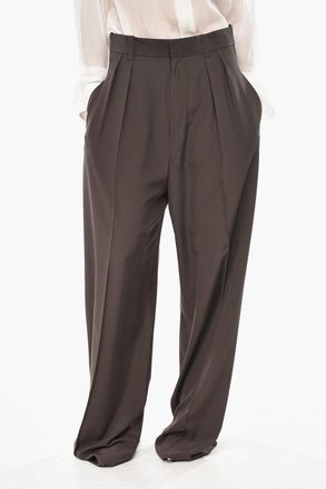Petar Petrov Pantaloni FLUID in Satin di Seta a 2 Pinces Petar Petrov
