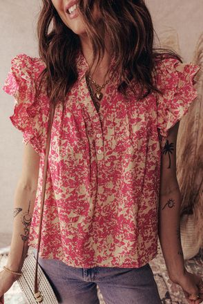 Azura Exchange Bloemenprint Overhemdblouse