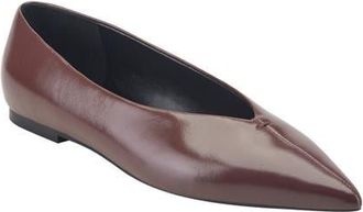Marc Fisher Casee Pointed Toe Flat in Dark Red at Nordstrom, Size 9.5