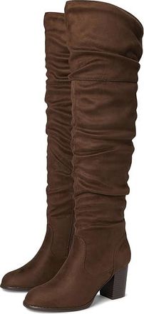 Journee Collection Kaison Womens Boots Chocolate : 7.5 M, Synthetic