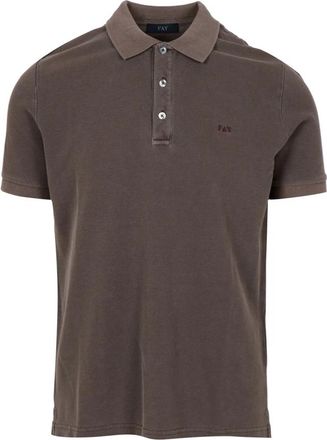 Fay Piqu&eacute; Polo Shirt - Heren - Polos - Bruin - XL - Katoen - Tops