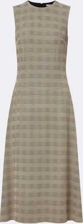 Emilia Wickstead Vestido midi Rumi a cuadros Pr&iacute;ncipe de Gales