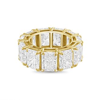 Diana M. Jewels 14kt yellow gold 13.00cts radiant lab grown diamond eternity band