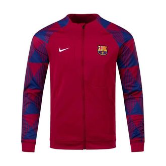 Nike Heren Academy Pro FC Barcelona gebreid voetbaljack met volledige rits (Rood/Diep Koningsblauw/Wit)