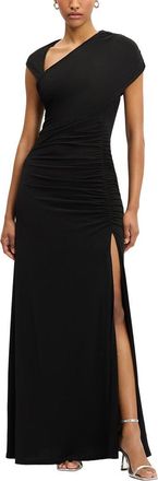 H&eacute;rve L&eacute;ger Ruched Matte Jersey Draped Gown