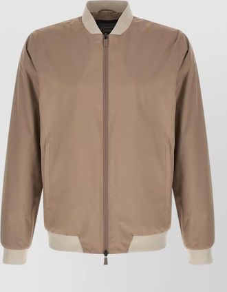 Herno bomber jacket stand collar side pockets