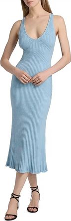 Ronny Kobo Emeron Knit Dress In Ancient Water