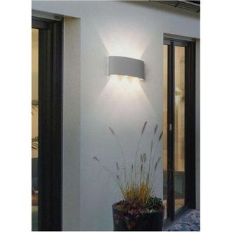 Trade Shop Trade Shop Traesio - Trade Shop - Applique 16w Up&down Lampada Muro Grigio Esterno Ip65 Luce 4000k 3000k 6500k Es68