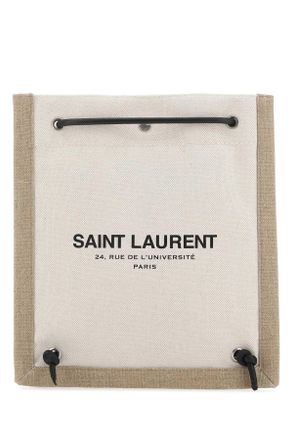 Saint Laurent Two Tone Canvas Universit&atilde;&copy; Crossbody Bag