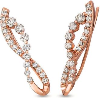 Le Vian Ladies Ear Climber Earrings in 14K Strawberry Gold