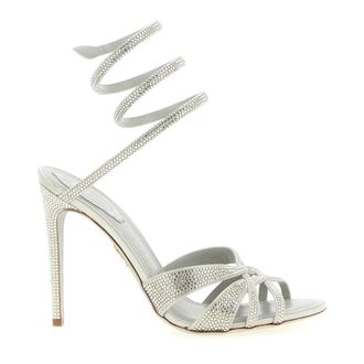 Rene Caovilla Dames, Schoenen, Grijs, Maat: 38 1/2 EU Satijn