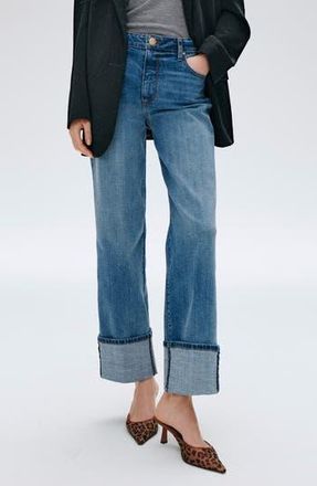 Kut from the Kloth Sienna High Waist Cuffed Hem Wide Leg Jeans in Stewardship at Nordstrom Rack, Size 12P
