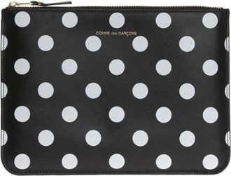 Comme Des Gar&ccedil;ons Pouch met patroon - unisex - Portefeuilles - Zwart - ONE Size - Leer - Accessoires