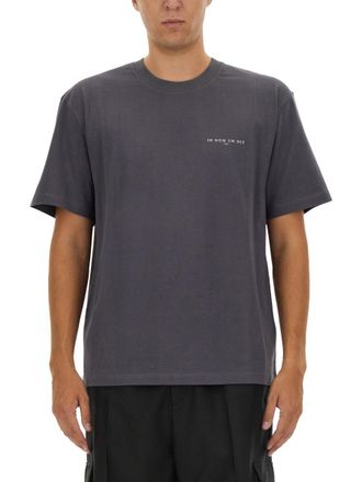 Ih Nom Uh Nit Grey Cotton T-Shirt with Graphic Print