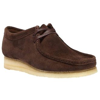 Clarks Wallabee Suede Mens Lace Up Shoes - Dark Brown - Size:UK 10.5