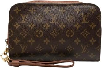Louis Vuitton Pre-owned Clutches, female, Brown, Size: ONE SIZE Pre-owned Vintage Fabric Clutch