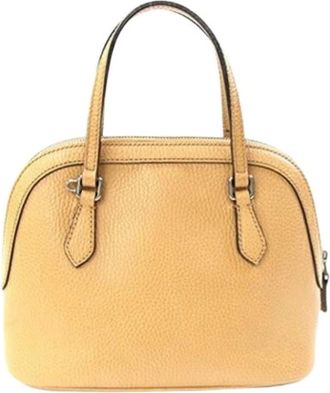 Gucci Pre-owned Handbags, female, Brown, Size: ONE SIZE Pre-owned Leather Handbag