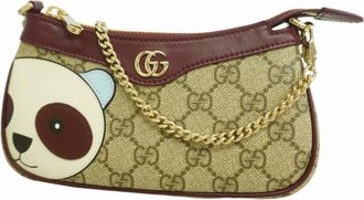 Gucci Beige Bordeaux Pvc Pouch (Pre-Owned)