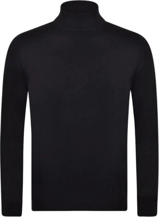 Gran Sasso 12-Gauge Merino Wool Mock Neck - Heren - Coltruien - Zwart - XL - Wol - Truien & Vesten