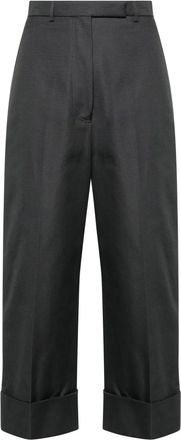 Thom Browne broek met hoge taille en rechte pijpen van biologisch katoenen canvas