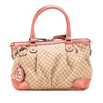 Gucci Pre-owned Gucci Diamante Canvas Sukey Satchel Ladies 247902 502752