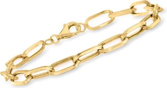Canaria Canaria 10kt Yellow Gold Paper Clip Link Bracelet