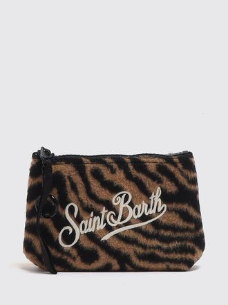 MC2 Saint Barth Mini borsa a mano Aline in tessuto zebrato con logo ricamato