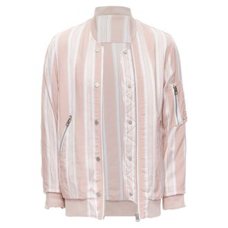 Acne Studios Varden striped padded bomber jacket
