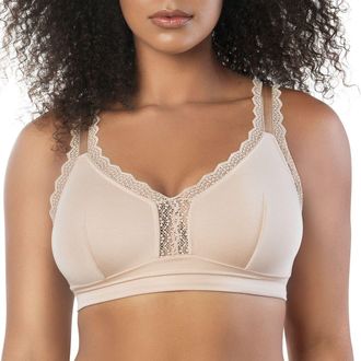 Affinitas Dalis Wire-Free Bralette in Bare at Nordstrom, Size 36Ddd