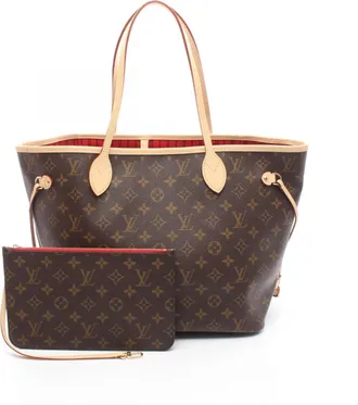 Louis Vuitton Brown Cerise Coated Canvas Leather Handbag Tote Bag (Pre-Owned)