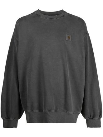 Carhartt Work in Progress Felpa girocollo con lavaggio acido - Grigio