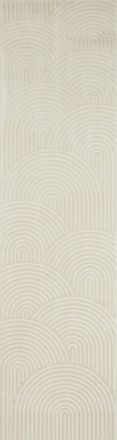 Nazar Rugs Arco de alfombra en relieve crema - 80x300