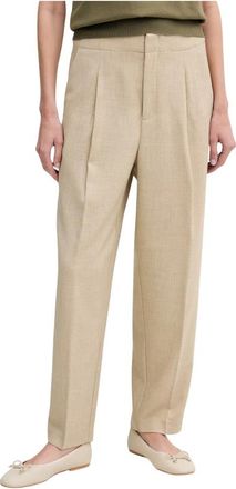 Mos Mosh Leysa Broek - Dames - Wijde Broeken - Beige - S - Polyester - Broeken