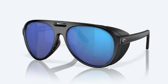 Costa Unisex Grand Catalina Polarized Sunglasses In Matte Black Blue Mirror