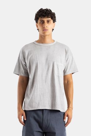 Taiga Takahashi Mens Pearl Grey Cotton Pocket T-Shirt Beige T-Shirts And Polos