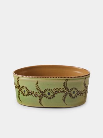 Poterie d'&Eacute;vires Flowers Hand-Painted Ceramic Mini Oval Dish