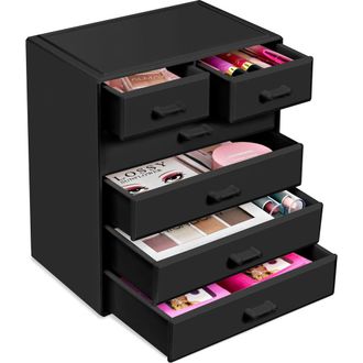 Sorbus Large 6 Drawer Makeup Case in Black at Nordstrom Rack