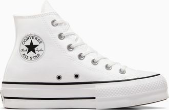 Converse Sneaker CONVERSE CHUCK TAYLOR ALL STAR LIFT PLATFORM CANVAS, Damen, Gr. 37,5, schwarz-weiss (wei&szlig;, schwarz, wei&szlig;), Textil, Schuhe Sneaker, weite Passf