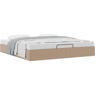 vidaXL Estructura Cama Otomana Sin Colch&oacute;n Cappucino 200x200 Cm Vidaxl
