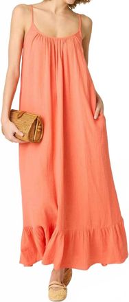 PJ Salvage Sea You In Capri Dress In Hot Coral